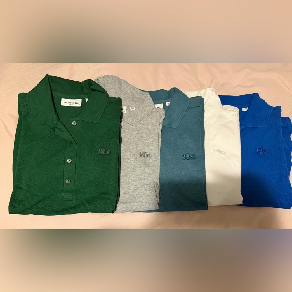 Lacoste Men's Polo Shirt - Green, Gray, Blue, White